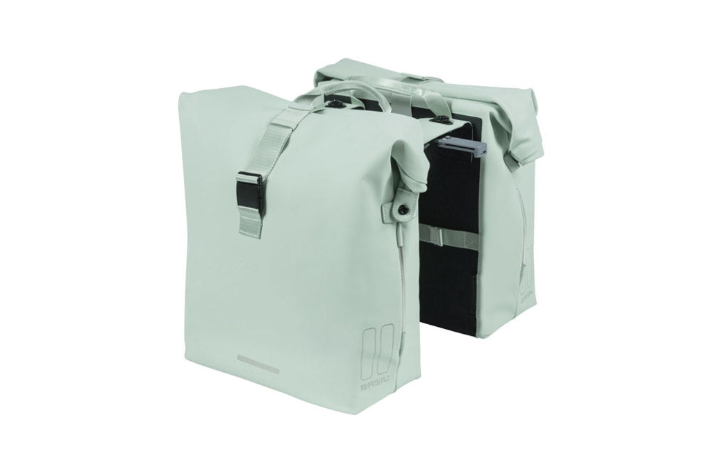 Dubbele-Fietstas-Basil-Soho-MIK-Nordlicht-Pastel-Green-41-Liter Dubbele-Fietstas-Basil-Soho-MIK-Nordlicht-Pastel-Green-41-Liter